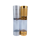 De Pomp Zilveren Gouden Plastic Kosmetische Vacuümfles Zonder lucht van de aluminiumlotion